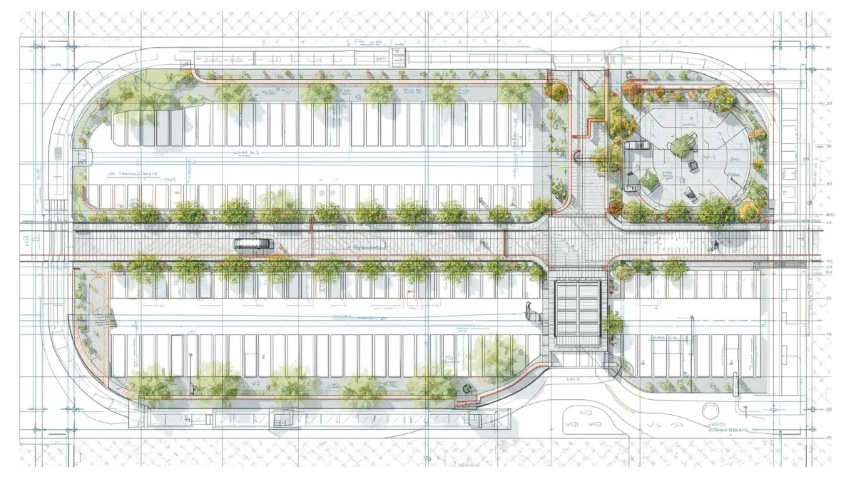 Projeto de Vagas (PGT) – projeto de estacionamento com vagas e circulação de veículos